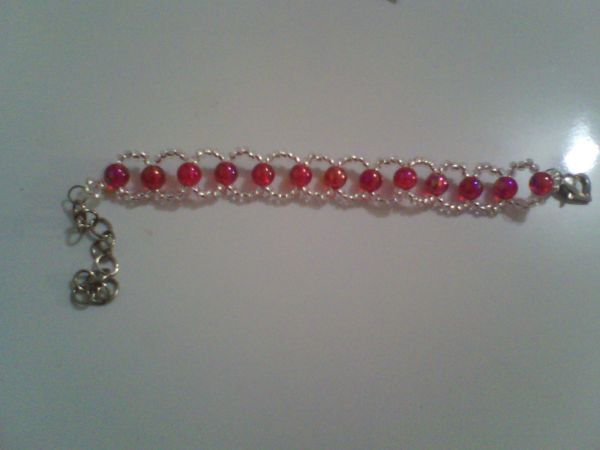 Pulseira pérola vermelha